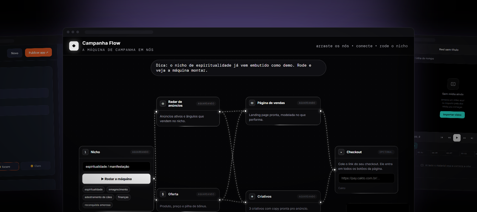 Campanha Flow, uma das ferramentas construídas com o time de IA