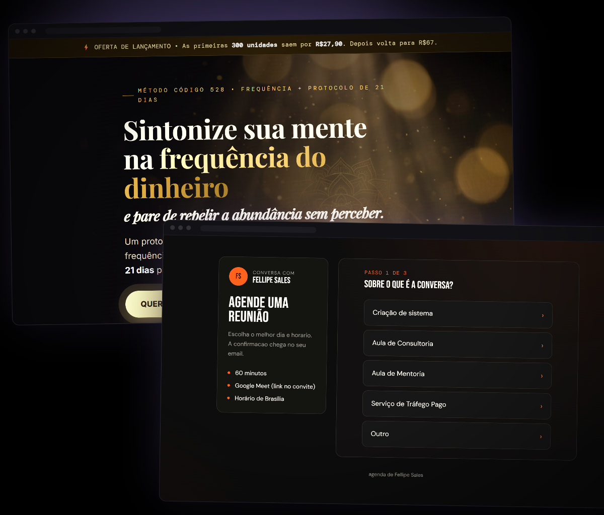 Código 528 e Agenda, ferramentas construídas com o time de IA